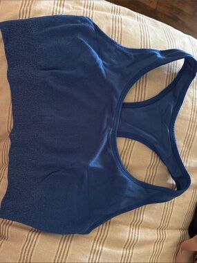 all in motion Deep Blue Seamless Racerback Sports Bra